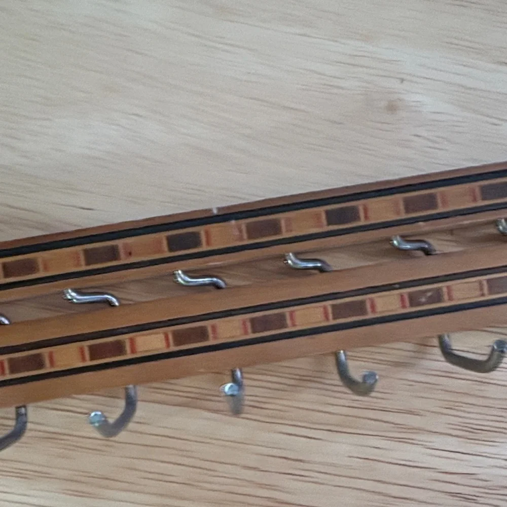 Vintage Mid-Century Modern Wood & Metal Tie Rack – MCM Closet Organizer